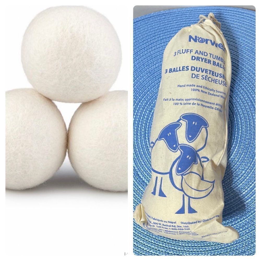 Norwex Fluff and Tumble Dryer Balls Set of 3 NWT